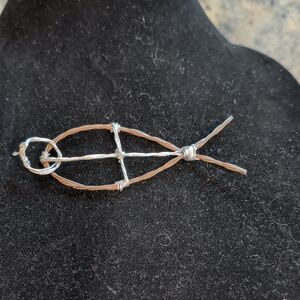 Silver and Bronze Wire Fish